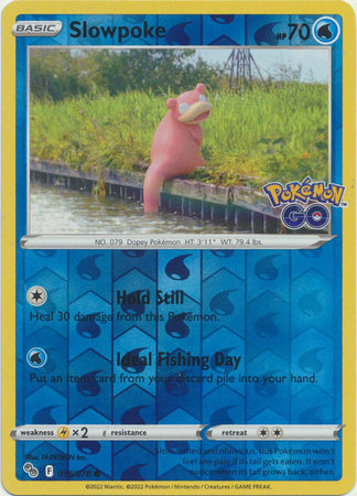 Pokemon Card Pokemon Go 19/78 Slowpoke Reverse Holo Common *MINT*