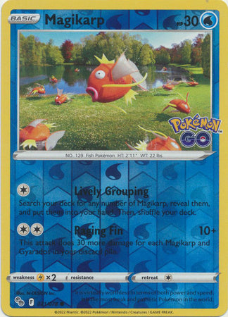 Pokemon Card Pokemon Go 21/78 Magikarp Reverse Holo Common *MINT*