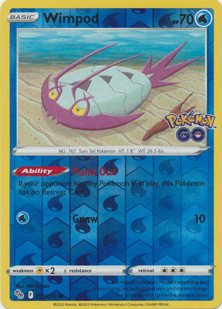 Pokemon Card Pokemon Go 25/78 Wimpod Reverse Holo Common *MINT*