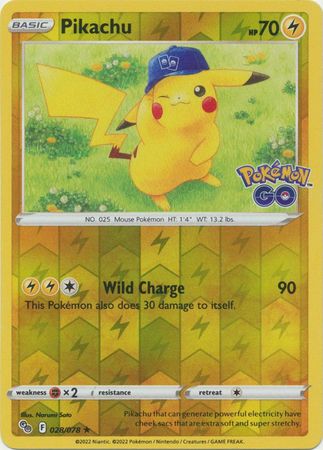 Pokemon Card Pokemon Go 28/78 Pikachu Reverse Holo Rare *MINT*