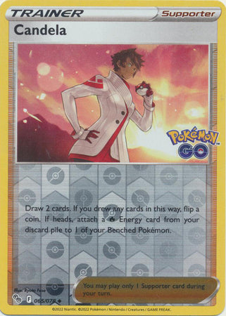 Pokemon Card Pokemon Go 65/78 Candela Supporter Reverse Holo Uncommon *MINT*