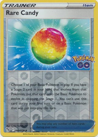 Pokemon Card Pokemon Go 69/78 Rare Candy Item Reverse Holo Uncommon *MINT*