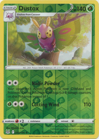 Pokemon Card Lost Origin 010/196 10/196 Dustox Reverse Holo Rare *MINT*