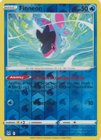 Pokemon Card Lost Origin 040/196 40/196 Finneon Reverse Holo Common *MINT*