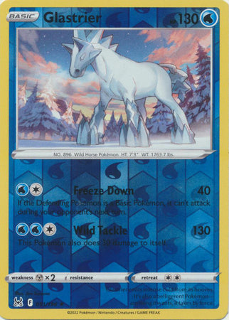 Pokemon Card Lost Origin 051/196 51/196 Glastrier Reverse Holo Rare *MINT*