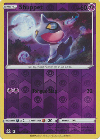 Pokemon Card Lost Origin 072/196 72/196 Shuppet Reverse Holo Common *MINT*