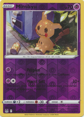 Pokemon Card Lost Origin 080/196 80/196 Mimikyu Reverse Holo Rare *MINT*