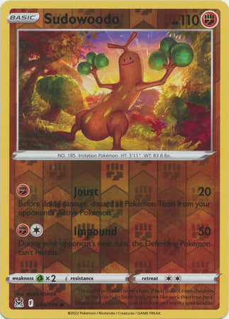 Pokemon Card Lost Origin 094/196 94/196 Sudowoodo Reverse Holo Common *MINT*