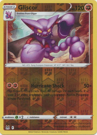 Pokemon Card Lost Origin 096/196 96/196 Gliscor Reverse Holo Rare *MINT*