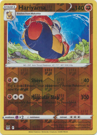 Pokemon Card Lost Origin 098/196 98/196 Hariyama Reverse Holo Uncommon *MINT*