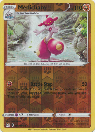 Pokemon Card Lost Origin 100/196 Medicham Reverse Holo Uncommon *MINT*