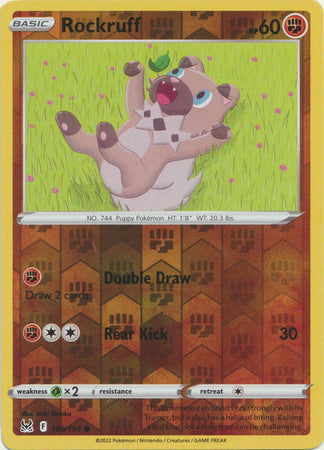 بطاقة بوكيمون مفقودة من أصل 109/196 Rockruff Reverse Holo Common *MINT*