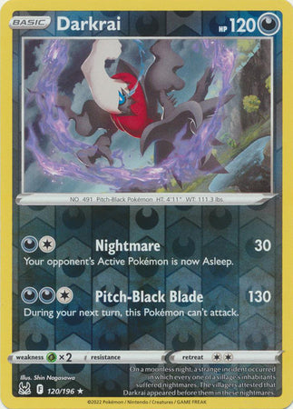 Pokemon Card Lost Origin 120/196 Darkrai Reverse Holo Rare *MINT*