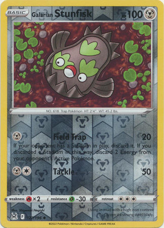 Pokemon Card Lost Origin 127/196 Galarian Stunfisk Reverse Holo Uncommon *MINT*