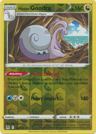 Pokemon Card Lost Origin 134/196 Hisuian Goodra Reverse Holo Rare *MINT*