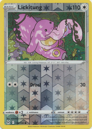 Pokemon Card Lost Origin 138/196 Lickitung Reverse Holo Common *MINT*