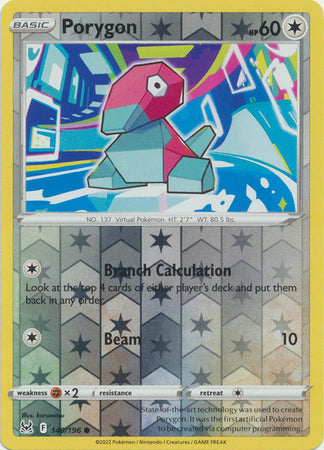 بطاقة بوكيمون مفقودة من أصل 140/196 Porygon Reverse Holo Common *MINT*