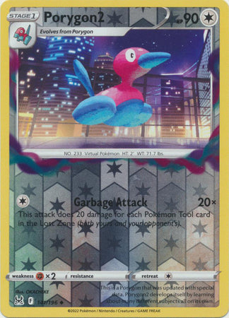 بطاقة بوكيمون مفقودة من أصل 141/196 Porygon2 Reverse Holo غير شائعة *MINT*