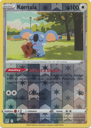 Pokemon Card Lost Origin 149/196 Komala Reverse Holo Uncommon *MINT*