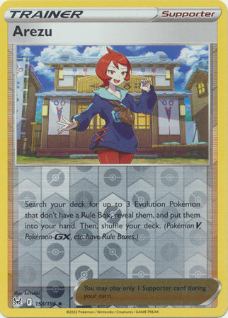 Pokemon Card Lost Origin 153/196 Arezu Supporter Reverse Holo Uncommon *MINT*