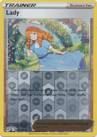 Pokemon Card Lost Origin 159/196 Lady Supporter Reverse Holo Uncommon *MINT*