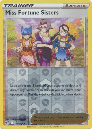 Pokemon Card Lost Origin 164/196 Miss Fortune Sisters Supporter Reverse Holo Uncommon *MINT*