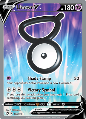 Pokemon Card Silver Tempest 176/195 Unown V Full Art *MINT*