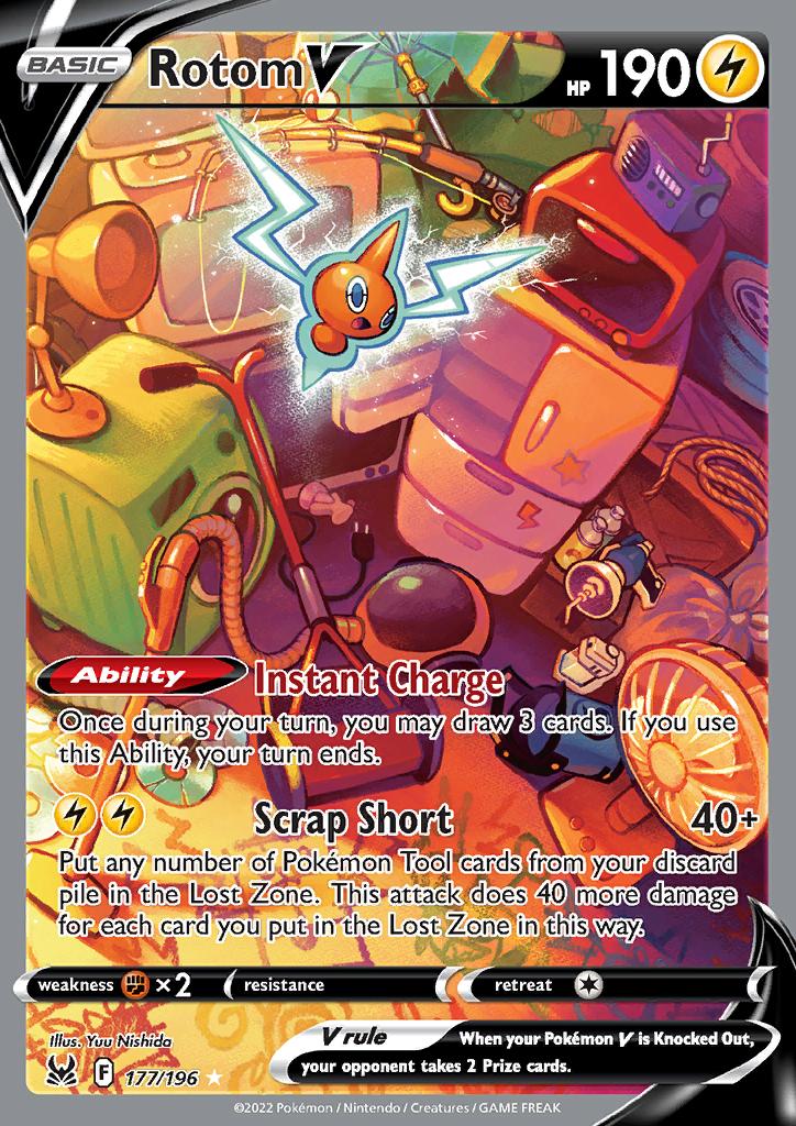 (S) Pokemon Card Lost Origin 177/196 Rotom V Alternate Art *MINT*