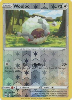 Pokemon Card Crown Zenith 121/159 Wooloo Reverse Holo Common *MINT*