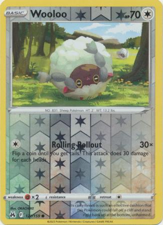 Pokemon Card Crown Zenith 121/159 Wooloo Reverse Holo Common *MINT*