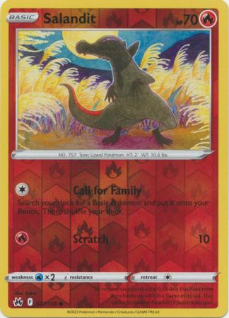 Pokemon Card Crown Zenith 027/159 27/159 Salandit Reverse Holo Common *MINT*