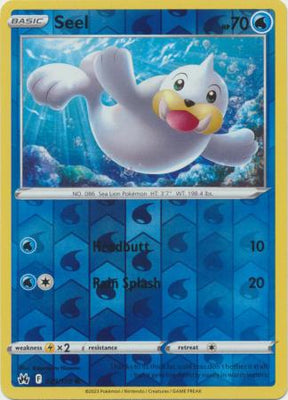 Pokemon Card Crown Zenith 029/159 29/159 Seel Reverse Holo Common *MINT*