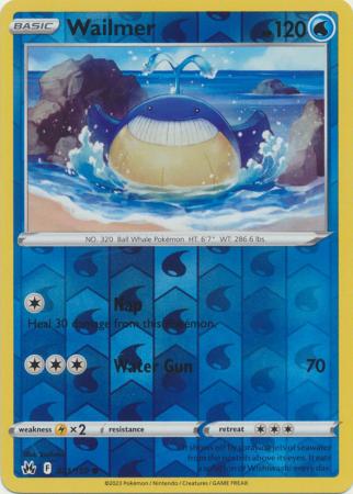 Pokemon Card Crown Zenith 031/159 31/159 Wailmer Reverse Holo Common *MINT*