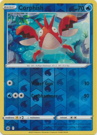 Pokemon Card Crown Zenith 033/159 33/159 Corphish Reverse Holo Common *MINT*