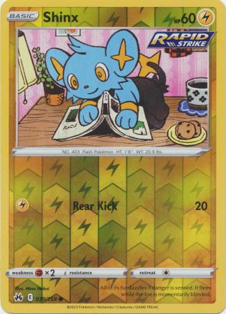 Pokemon Card Crown Zenith 039/159 39/159 Shinx Reverse Holo Common *MINT*