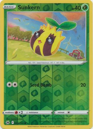 Pokemon Card Crown Zenith 007/159 7/159 Sunkern Reverse Holo Common *MINT*