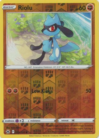 Pokemon Card Crown Zenith 071/159 71/159 Riolu Reverse Holo Common *MINT*