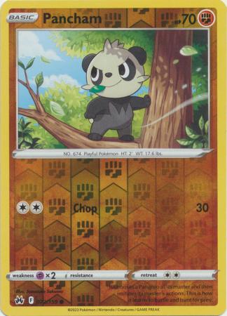 Pokemon Card Crown Zenith 072/159 72/159 Pancham Reverse Holo Common *MINT*