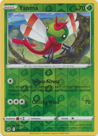 Pokemon Card Crown Zenith 008/159 8/159 Yanma Reverse Holo Common *MINT*