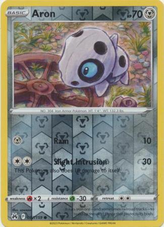 Pokemon Card Crown Zenith 087/159 87/159 Aron Reverse Holo Common *MINT*