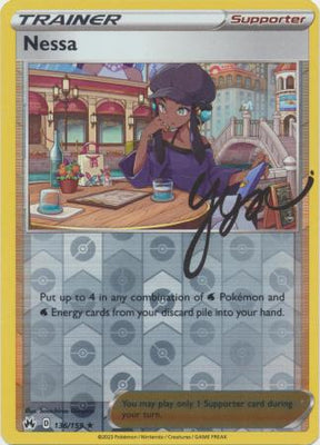 Pokemon Card Crown Zenith 136/159 Nessa Supporter Reverse Holo Rare *MINT*