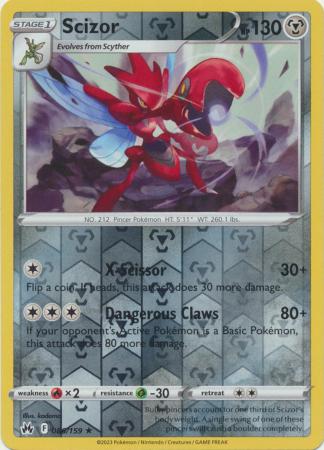 Pokemon Card Crown Zenith 086/159 86/159 Scizor Reverse Holo Rare *MINT*