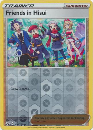 Pokemon Card Crown Zenith 130/159 Friends in Hisui Supporter Reverse Holo Uncommon *MINT*