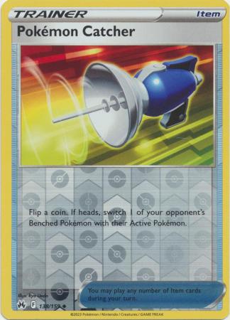 Pokemon Card Crown Zenith 138/159 Pokémon Catcher Item Reverse Holo Uncommon *MINT*