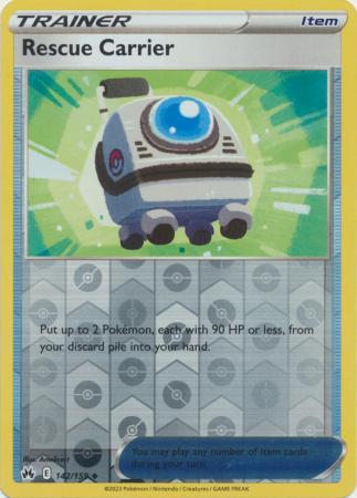 Pokemon Card Crown Zenith 142/159 Rescue Carrier Item Reverse Holo Uncommon *MINT*