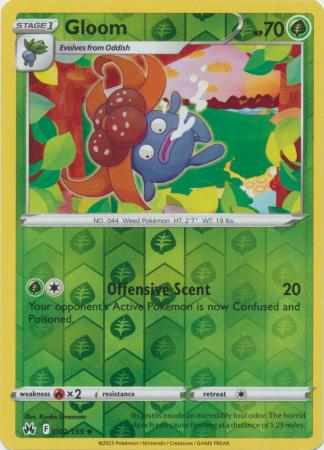 Pokemon Card Crown Zenith 002/159 2/159 Gloom Reverse Holo Uncommon *MINT*