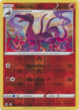 Pokemon Card Crown Zenith 028/159 28/159 Salazzle Reverse Holo Uncommon *MINT*