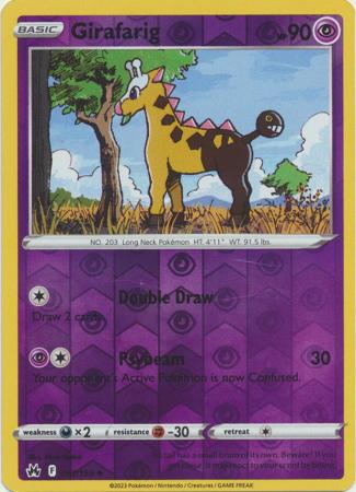 Pokemon Card Crown Zenith 061/159 61/159 Girafarig Reverse Holo Uncommon *MINT*