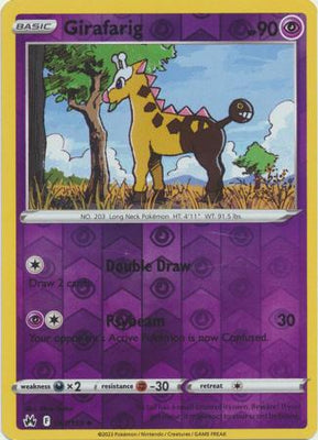 Pokemon Card Crown Zenith 061/159 61/159 Girafarig Reverse Holo Uncommon *MINT*