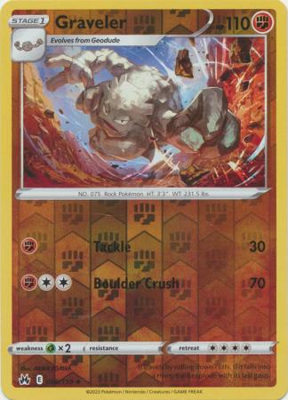 Pokemon Card Crown Zenith 068/159 68/159 Graveler Reverse Holo Uncommon *MINT*